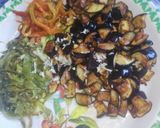 Une image de l'étape 1 de Salade d'aubergines et poivrons.