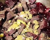 A picture of step 2 of Mediterranean beet salad.