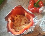 A picture of step 5 of Stuffed Bell Peppers with Ground Meat (Picadillo) and Cheese.