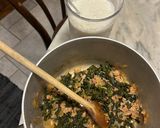 A picture of step 2 of Two-Layer Lasagna with Tuscan Kale, Sausage, and Melting Fontal Cheese.