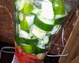 A picture of step 1 of Cucumber and water melon juice.