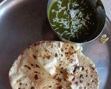 A picture of step 7 of Palak paneer.