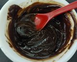 A picture of step 5 of No bake Chocolate cheese cake.