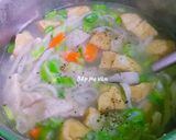 Hình bước làm 4 của món Bánh canh chay sườn chay gà,đậu hủ và nấm bào ngư