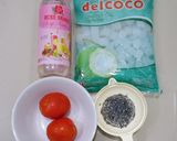 Foto langkah ke 1 dari resep Es Tomat Nata De Coco (Merah Putih).