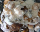 A picture of step 3 of Samosa Chaat.