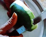 A picture of step 1 of Yummy tasty Raw papaya moong dal sabji.
