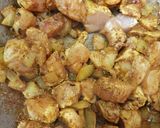 A picture of step 2 of My part Indian and part my recipe curry.