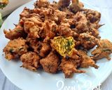 A picture of step 4 of Amaranth Greens and Onion Fritters.