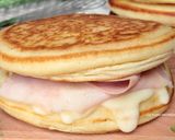 Φωτογραφία βήματος 13 της συνταγής Αλμυρά pancakes, πολύ αφράτα, για την κλινήρη πριγκίπισσά μου