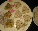 A picture of step 12 of Veg Sesame heart bites.