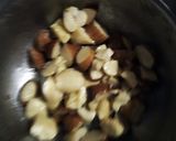 A picture of step 2 of Banana halwa.