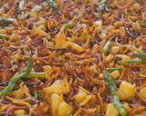 A picture of step 6 of Fideuá with Cuttlefish and Asparagus.
