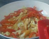 A picture of step 5 of Danny's tomato and pepper chicken.