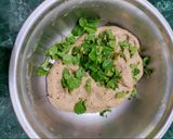 A picture of step 2 of Millets Masala Mint Roti.