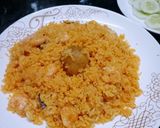 A picture of step 3 of Prawns pulao.