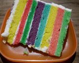 Foto langkah ke 10 dari resep Tart Rainbow cake kukus.