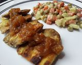 Foto del paso 6 de la receta: Berenjenas🍆🥖 empanizadas con chutney de pera🍯🌰🍐.