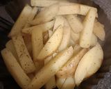 A picture of step 5 of Cheese Burger and chunky chips.