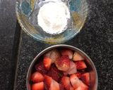 A picture of step 2 of Rosy Strawberry Muffins.