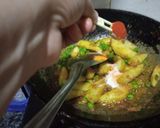 A picture of step 4 of Dhaba style aloo matar ki sabzi.