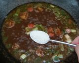 Foto langkah ke 10 dari resep Bubur Daging Warna Warni.