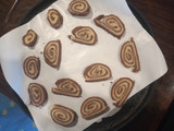 Galletas de manteca marmolado en forma de espiral