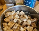 A picture of step 2 of Super Green Tofu Palak Paneer (VG GF).