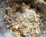 A picture of step 3 of White Chocolate Macademia Nut Scones.