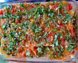 Foto del paso 6 de la receta: Lasaña de camarones en salsa roja