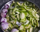 A picture of step 1 of Spiny gourd (kakora) Bihari style.