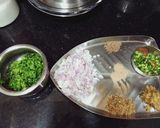 A picture of step 2 of Green Moong dal pakoda.