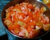 A picture of step 5 of Fry Aalo byngan ki bhaji.
