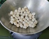 A picture of step 1 of Red Poha, Sprouts, Makhana Masala.
