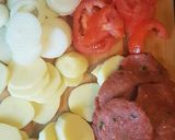 Une image de l'étape 1 de Ratatouille revisité au four.