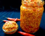 A picture of step 9 of Red chilli pickle.