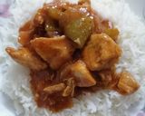 A picture of step 7 of Shashlik gravy with Rice.