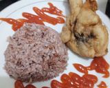 Foto langkah ke 6 dari resep 64. Fried chicken red rice. Ayam kriuk.