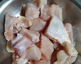 A picture of step 1 of Protein loaded Mango Chicken.