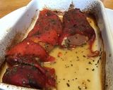 Une image de l'étape 10 de Poivrons surprise aux saucisses fumées moutarde de Dijon, basilic et parmesan.