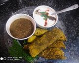 A picture of step 7 of Moringa leaves parathe.