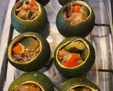 Une image de l'étape 8 de Courgettes farcies aux légumes.