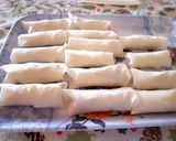A picture of step 4 of Beef Fries roll.