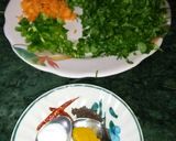 A picture of step 1 of #Methi leaves spongy ball.