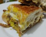 Foto del paso 10 de la receta: Sánduche🥯de pollo🍗y jamón🥓hawaiano🍍con queso🧀🥯🥪..
