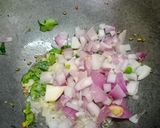 A picture of step 3 of Jackfruit seed mixed veg sabzi.