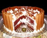A picture of step 3 of Chocolate Kitkat Cake.