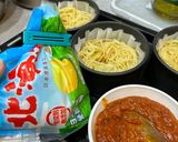 A picture of step 2 of North African Baked Eggs with Spaghetti.
