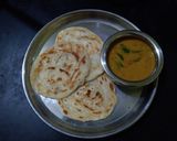 A picture of step 4 of Kuruma for Parotta.