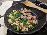 Tarragon, mushroom & sausage frittata